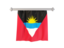 Antigua and Barbuda. Flag pennant. Download icon.