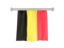 Belgium. Flag pennant. Download icon.