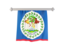 Belize. Flag pennant. Download icon.