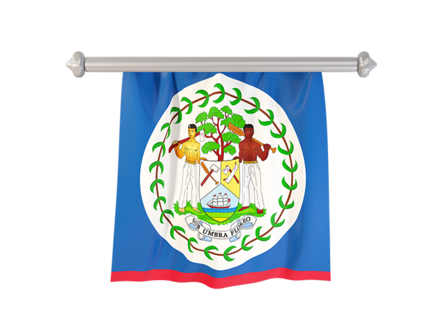 Flag pennant. Illustration of flag of Belize