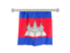 Cambodia. Flag pennant. Download icon.