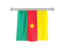 Cameroon. Flag pennant. Download icon.