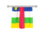 Центральноафриканская Республика. Флаг-вымпел. Скачать иллюстрацию.