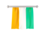 Cote d'Ivoire. Flag pennant. Download icon.