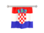 Croatia. Flag pennant. Download icon.