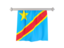 Democratic Republic of the Congo. Flag pennant. Download icon.