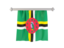 Dominica. Flag pennant. Download icon.