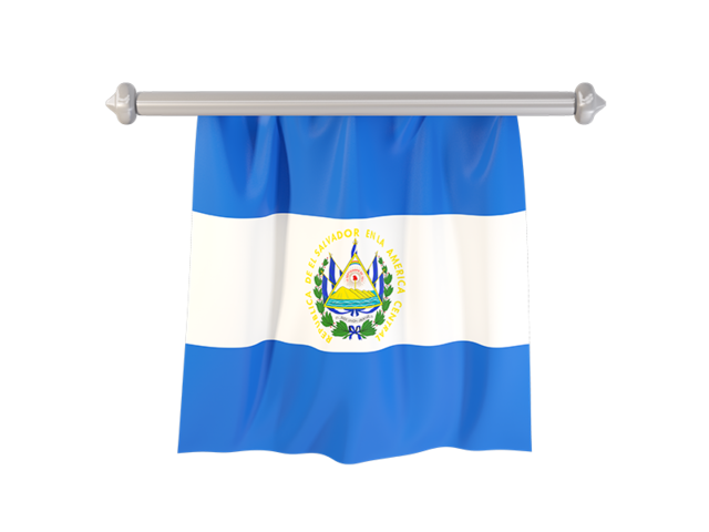 Flag pennant. Illustration of flag of El Salvador