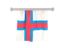 Faroe Islands. Flag pennant. Download icon.