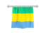 Gabon. Flag pennant. Download icon.