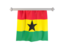 Ghana. Flag pennant. Download icon.