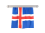 Iceland. Flag pennant. Download icon.