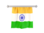 India. Flag pennant. Download icon.