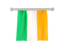 Ireland. Flag pennant. Download icon.