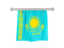 Kazakhstan. Flag pennant. Download icon.