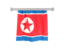 North Korea. Flag pennant. Download icon.