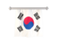 South Korea. Flag pennant. Download icon.