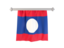 Laos. Flag pennant. Download icon.