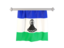 Lesotho. Flag pennant. Download icon.