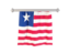 Liberia. Flag pennant. Download icon.