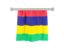Mauritius. Flag pennant. Download icon.