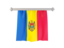 Moldova. Flag pennant. Download icon.