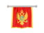 Montenegro. Flag pennant. Download icon.