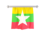 Myanmar. Flag pennant. Download icon.