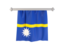 Nauru. Flag pennant. Download icon.