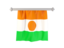 Niger. Flag pennant. Download icon.