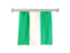 Nigeria. Flag pennant. Download icon.