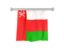 Oman. Flag pennant. Download icon.