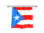 Puerto Rico. Flag pennant. Download icon.