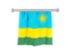 Rwanda. Flag pennant. Download icon.