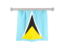 Saint Lucia. Flag pennant. Download icon.