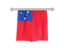 Samoa. Flag pennant. Download icon.