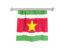 Suriname. Flag pennant. Download icon.