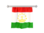 Tajikistan. Flag pennant. Download icon.