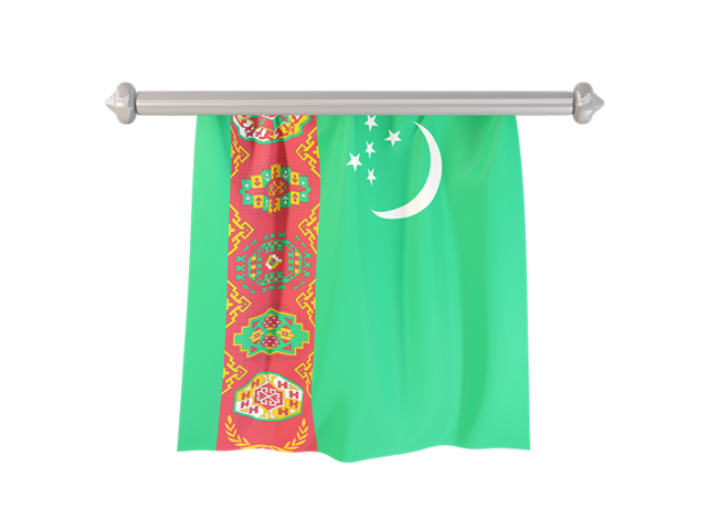 Flag pennant. Download flag icon of Turkmenistan at PNG format
