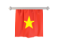 Vietnam. Flag pennant. Download icon.