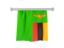 Zambia. Flag pennant. Download icon.