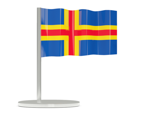 Flag pin. Download flag icon of Aland Islands at PNG format