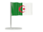Algeria. Flag pin. Download icon.