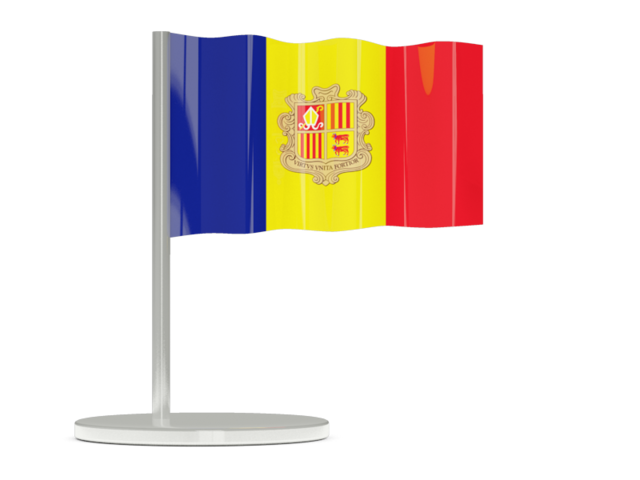 Flag pin. Download flag icon of Andorra at PNG format
