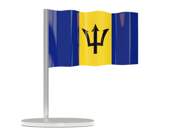 Flag pin. Download flag icon of Barbados at PNG format
