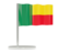 Benin. Flag pin. Download icon.