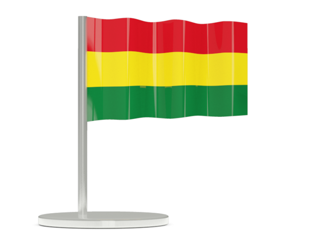 Флажок-булавка. Скачать флаг. Боливия