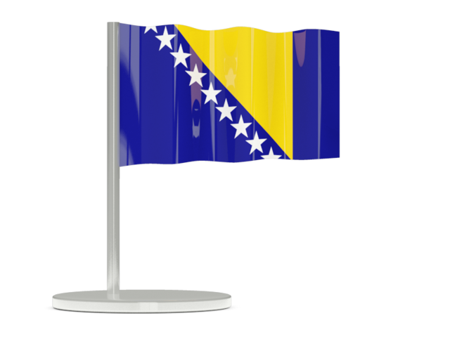 Флажок-булавка. Скачать флаг. Босния и Герцеговина