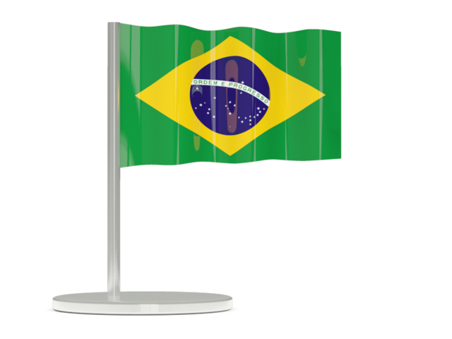 Флажок-булавка. Скачать флаг. Бразилия