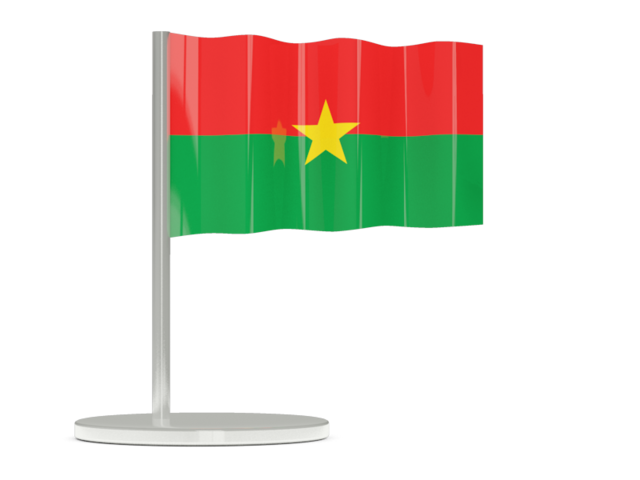 Флажок-булавка. Скачать флаг. Буркина Фасо